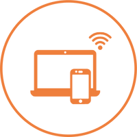 laptop and phone indicating wifi icon