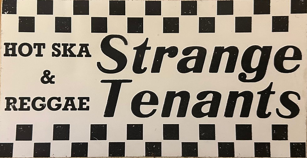 Strange Tenants Hot Ska & Reggae White sticker