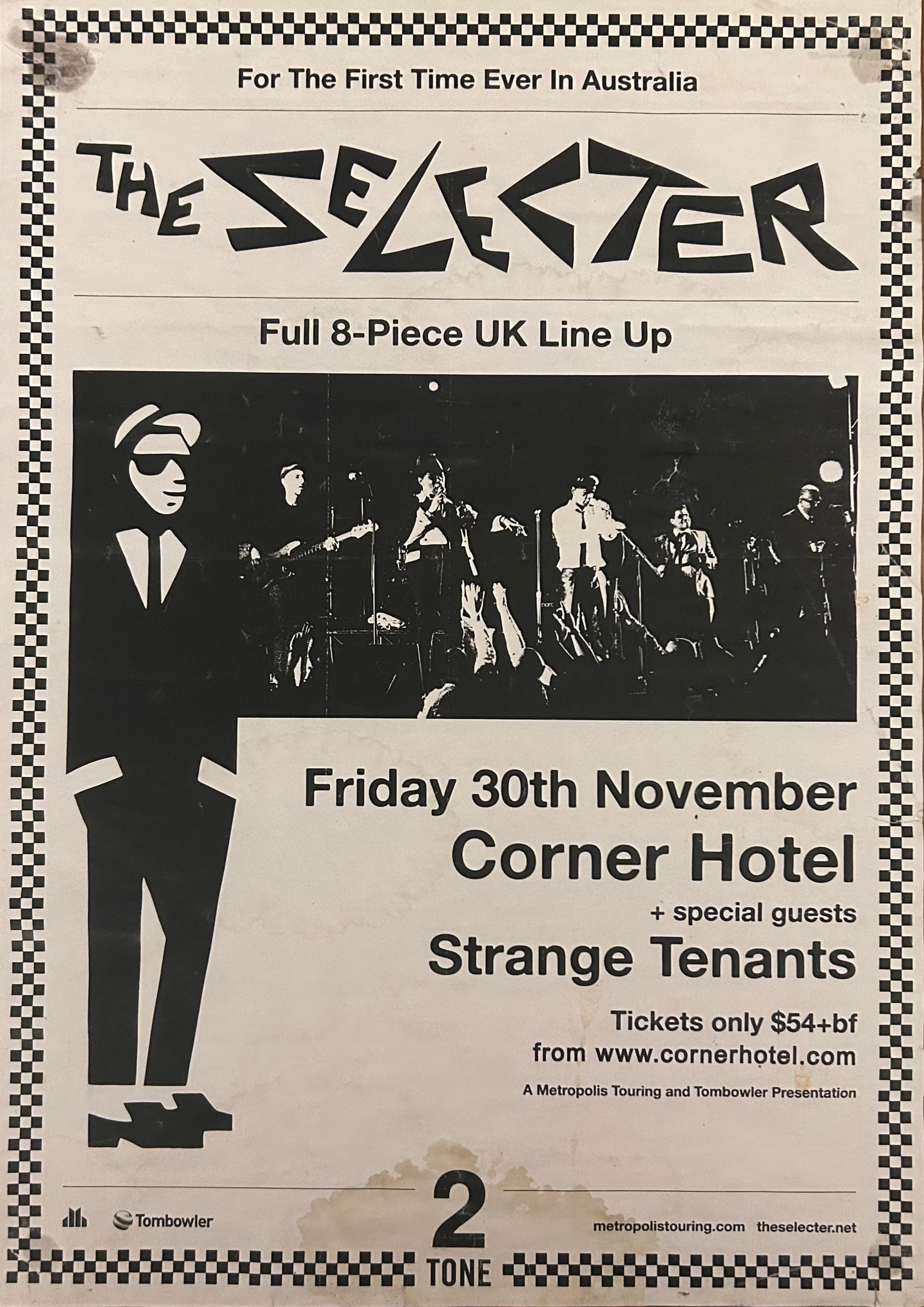 The Selecter w Strange Tenants Corner Hotel 30/11/2012 Poster