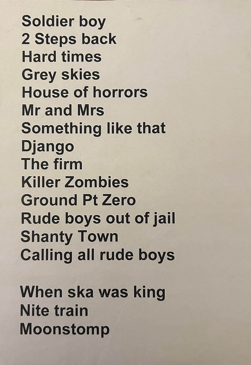 Strange Tenants setlist 12/11/2022 - John Curtin Hotel, CArlton