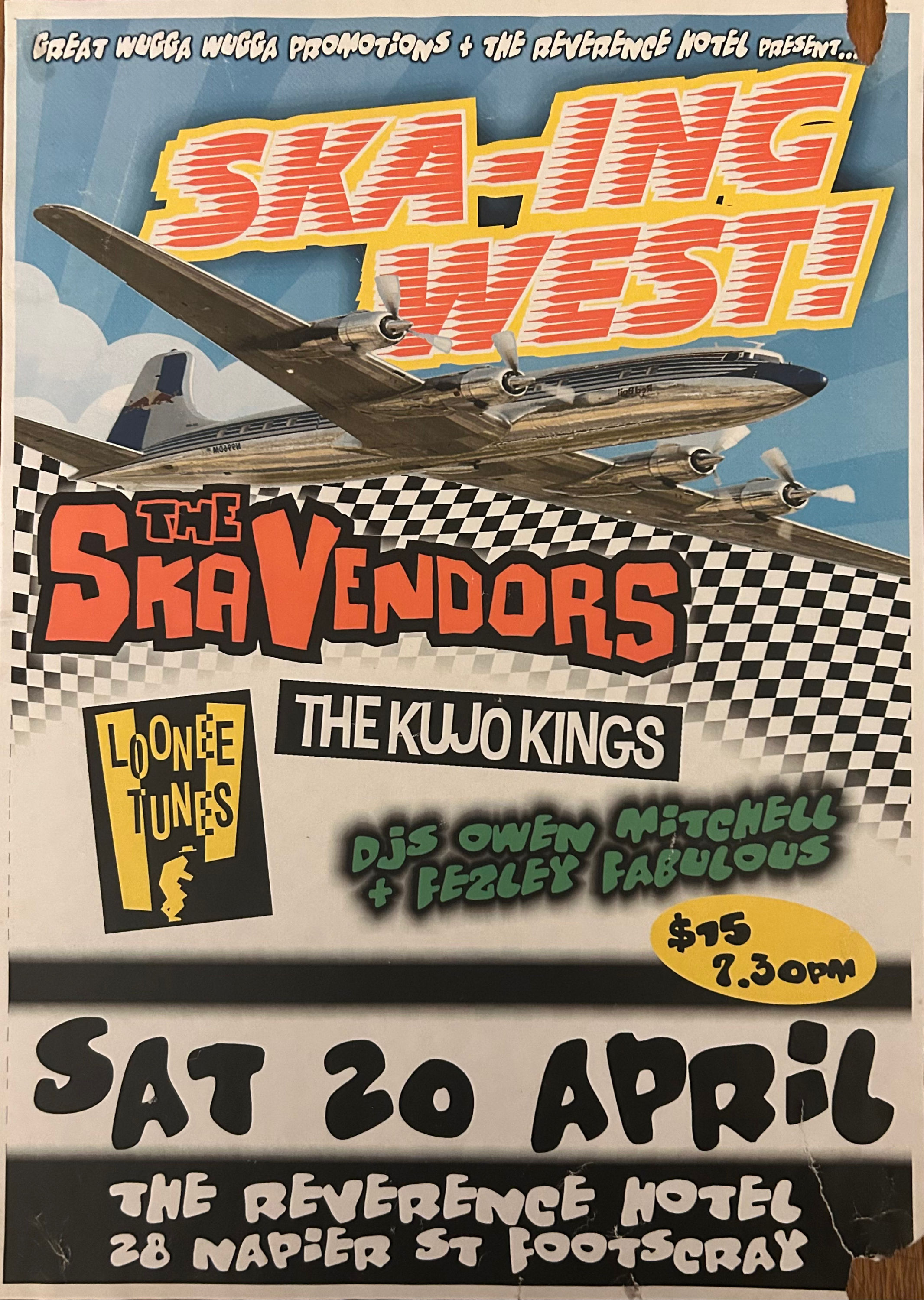 SKA-ING WEST w The Ska Vendors, Loonee Tunes & The Kujo Kings 20/04/2013