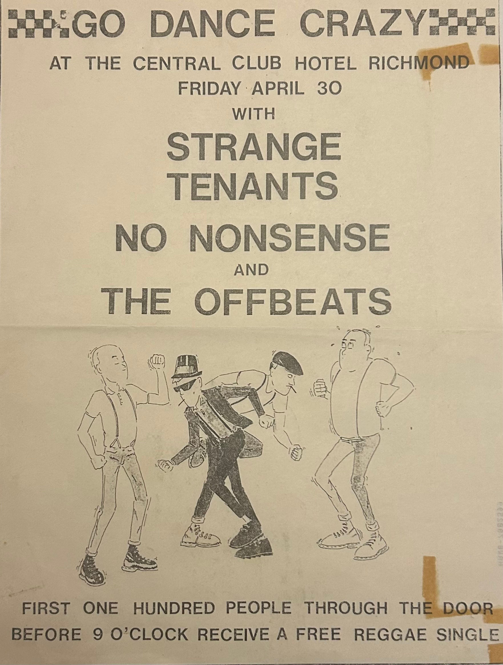 Go Dance Crazy w/ Strange Tenants, No Nonsense & The Offbeats 30/04/1982