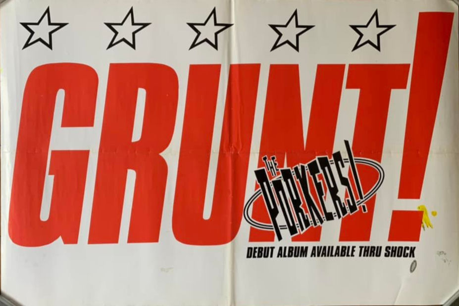 The Porkers debut Album release Grunt! promotional poster
