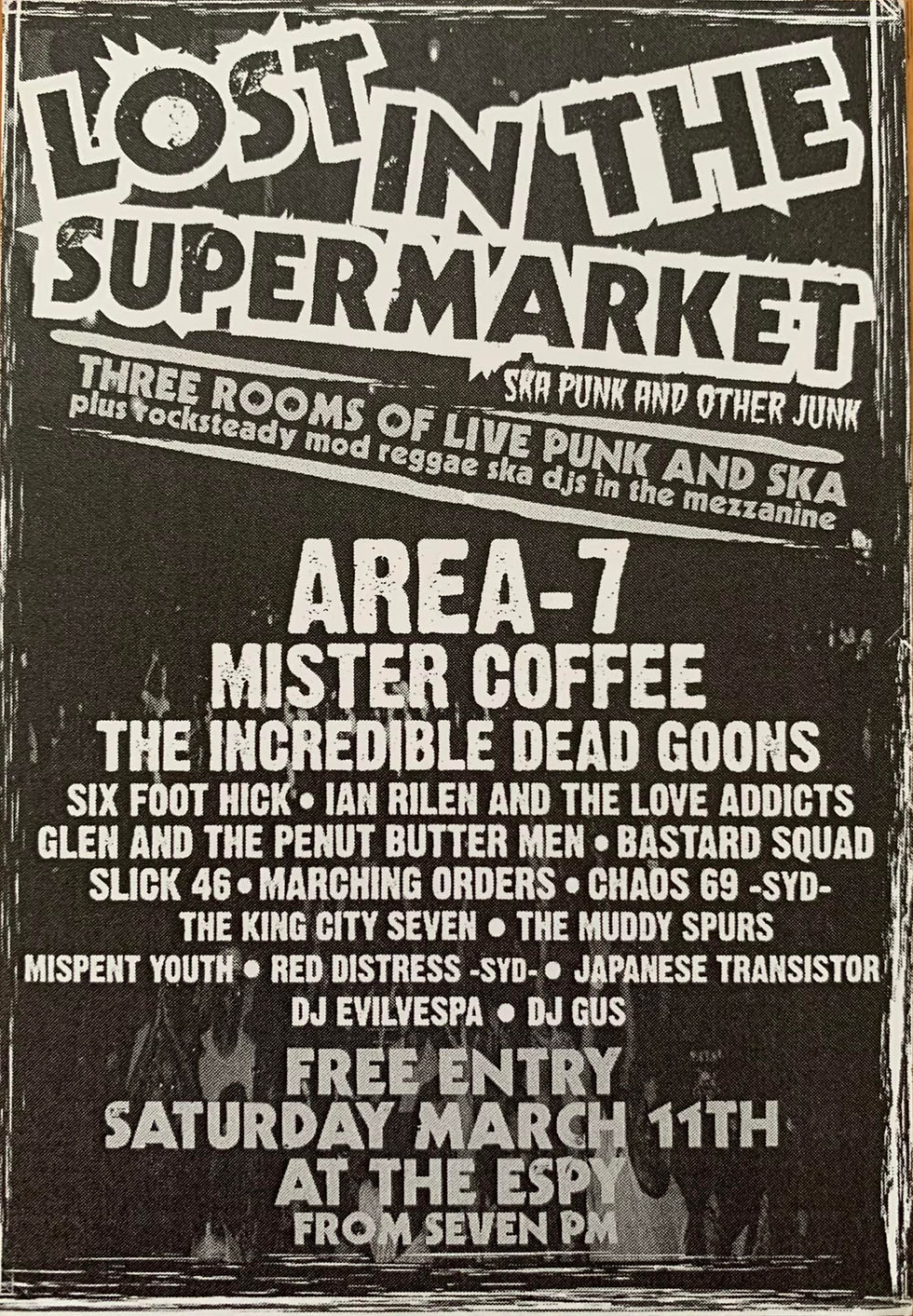 AREA - 7 Lost In The Supermarket 11/03/2006 flyer