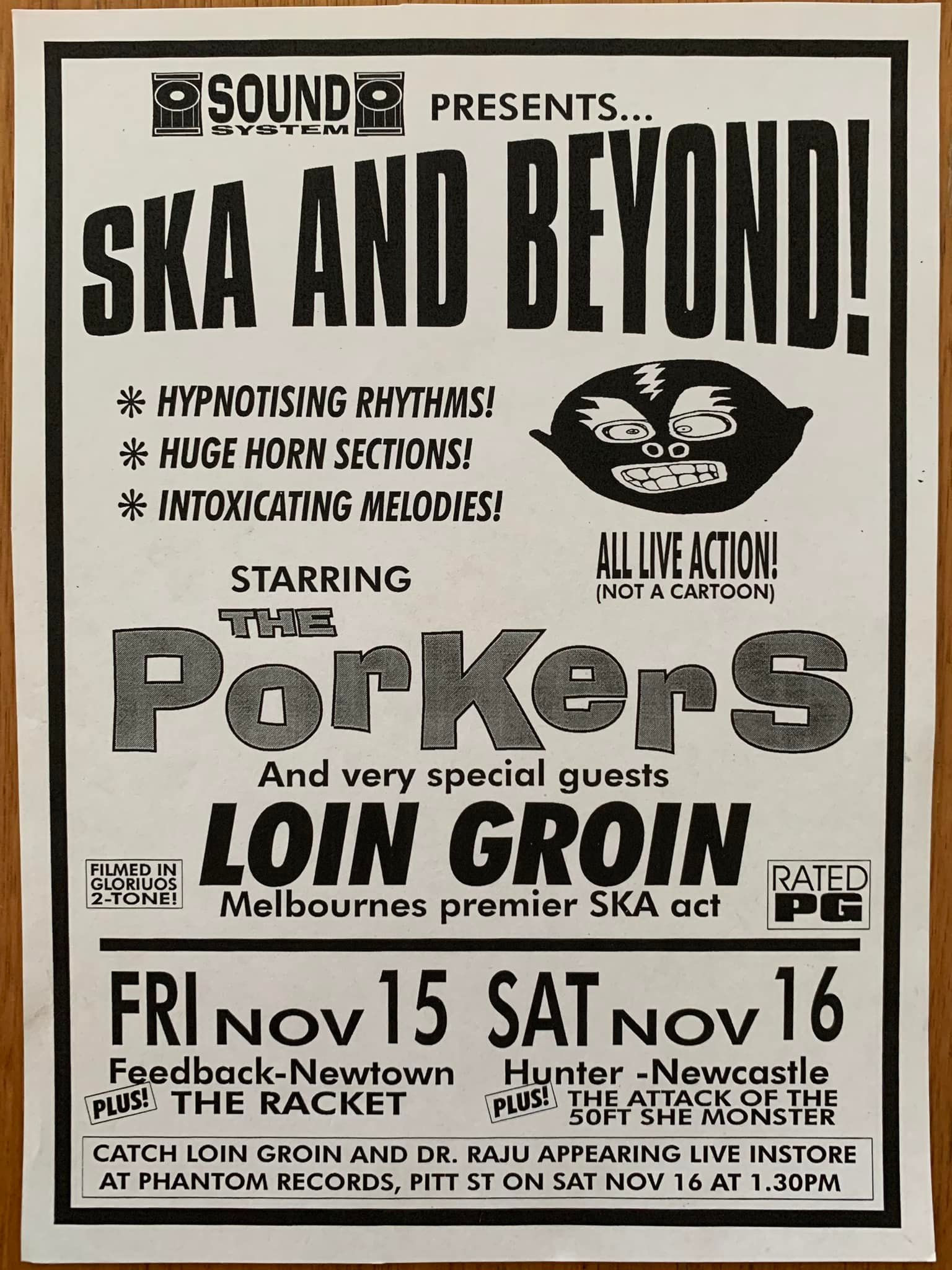 The Porkers Ska and Beyond flyer