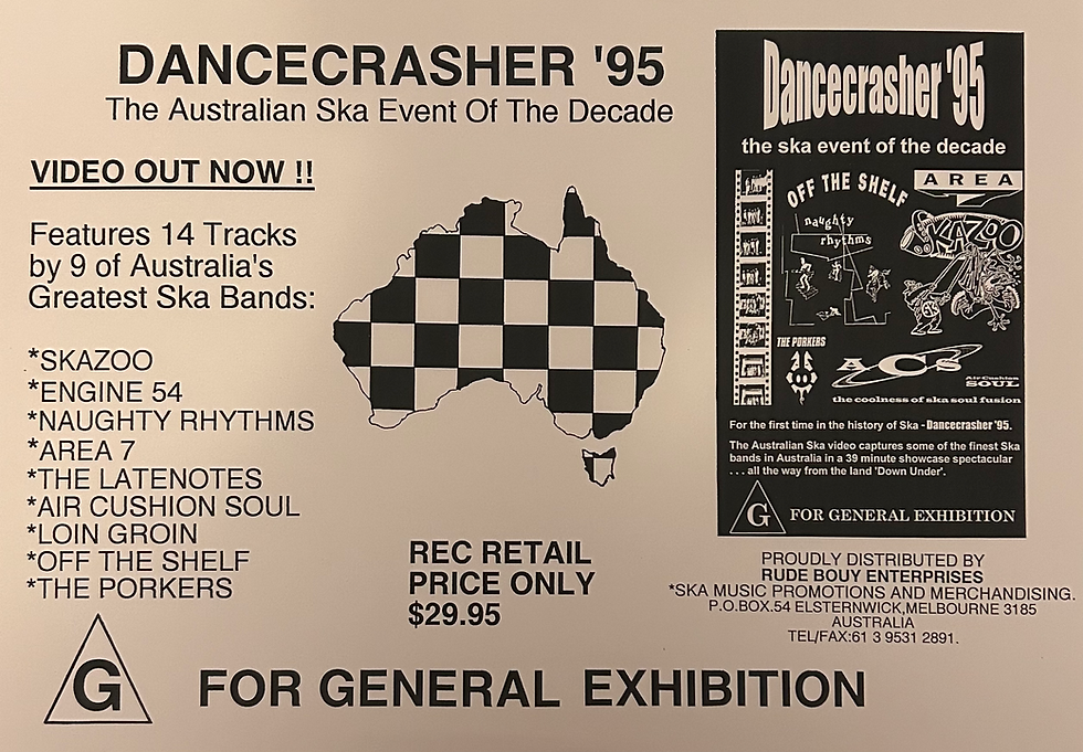 Dancecrasher '95 Video release poster