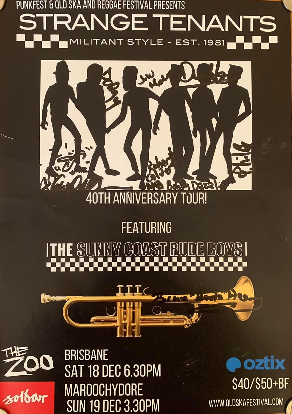 Strange Tenants 40th Anniversary tour with The Sunny Coast Rude Boys The Zoo, Brisbane 18/12 & Solbar 19/12