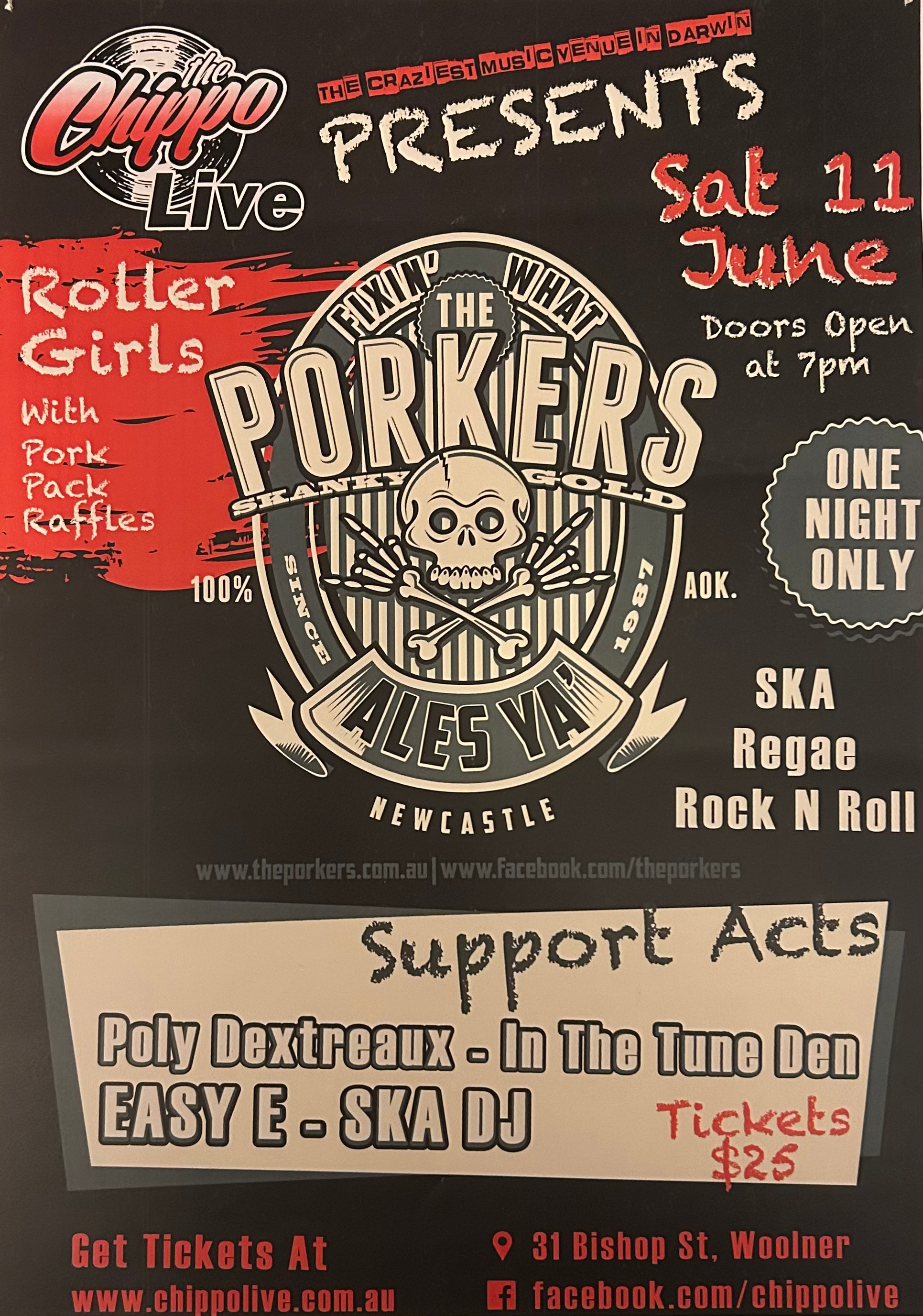 The Porkers Live at The Chippo Poster