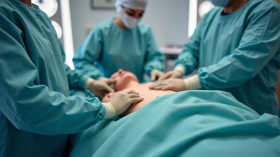 Close-up view of training equipment used in ACLS