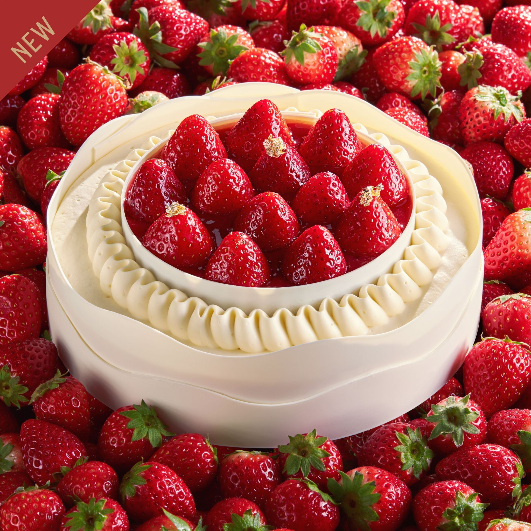 Cheese Strawberry Roll Gateaux
