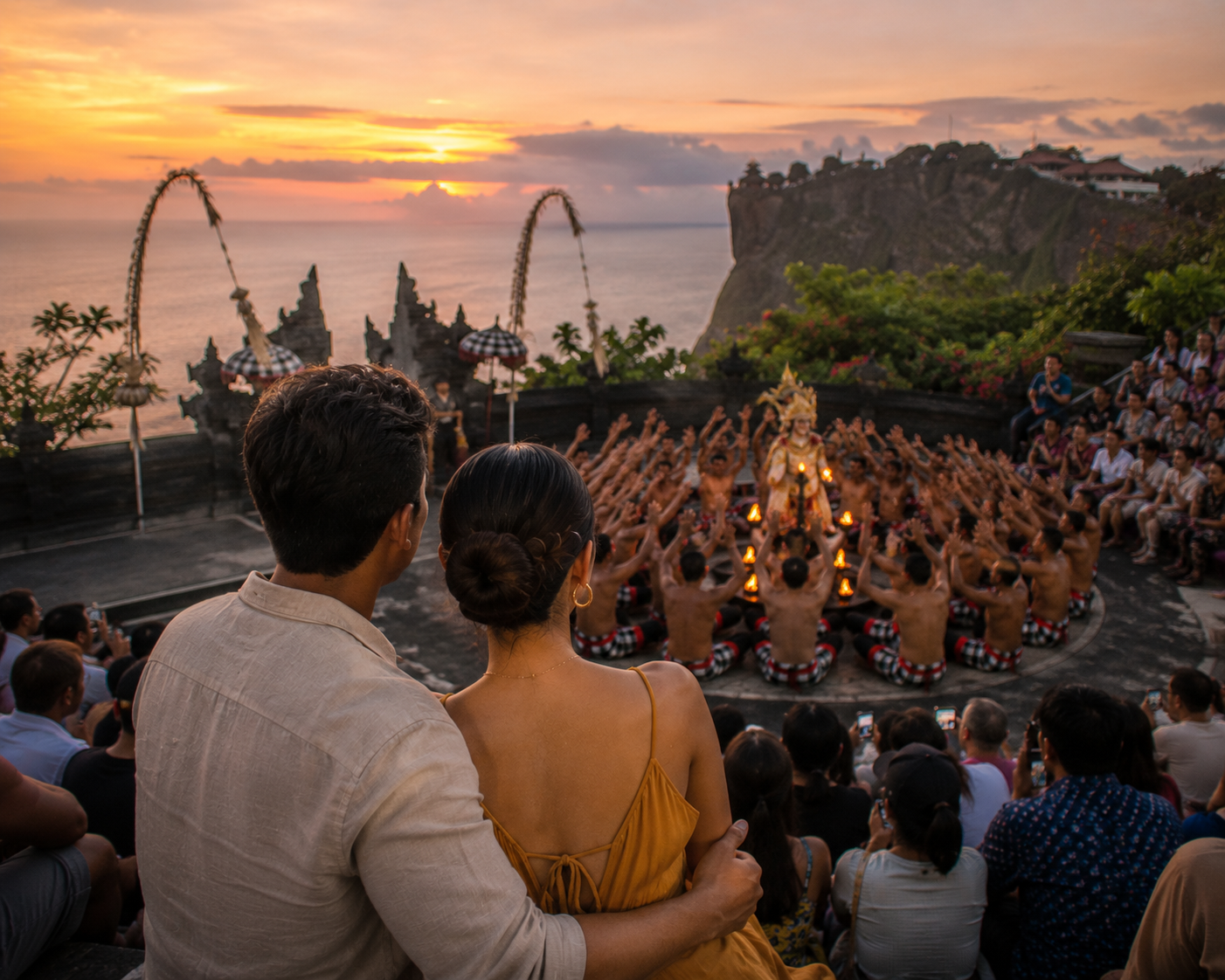 Bali Honeymoon Couple, Bali Kecak Dance Show