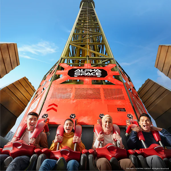 Genting SkyWorlds Outdoor Theme Park: A montage of thrilling rides, attractions, and joyful activities for all ages.