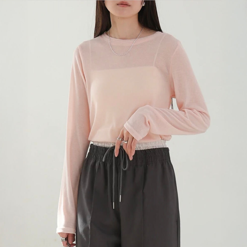 Thumbnail: 時尚服飾 - 粉紅色薄紗上衣