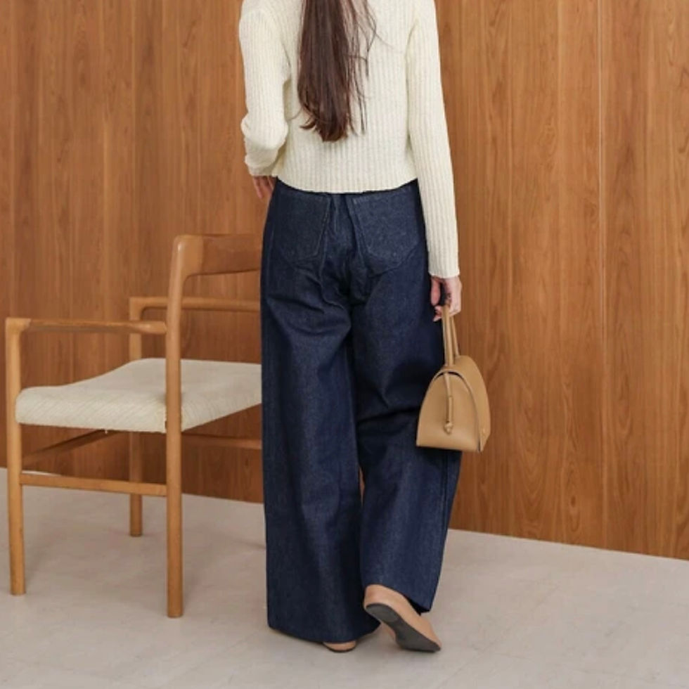 Thumbnail: 時尚服飾 - 前褶設計牛仔褲