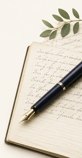 Notebook and pen representing careful review of complex Social Care records