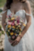 Flat back wedding bouquet