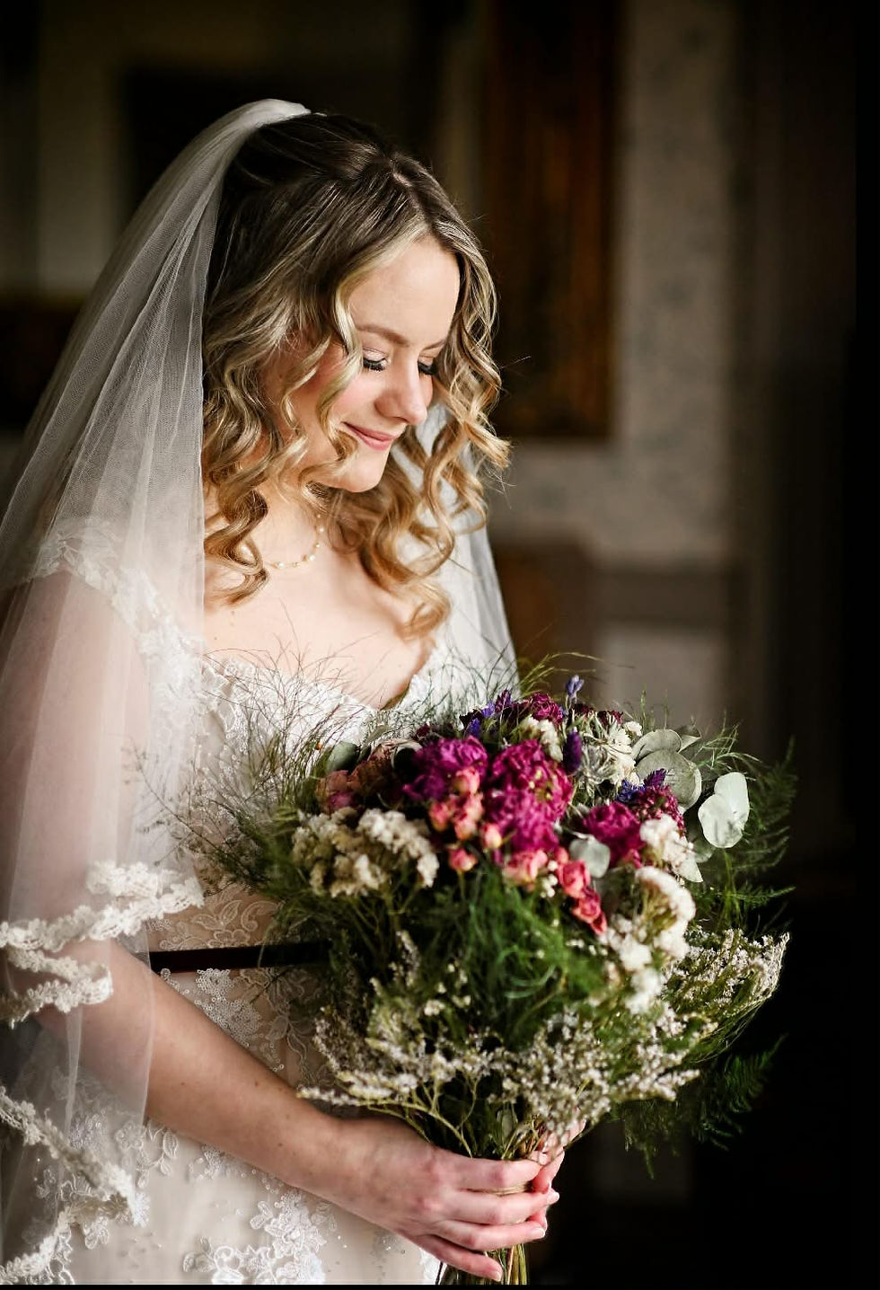 Dried wedding flowers