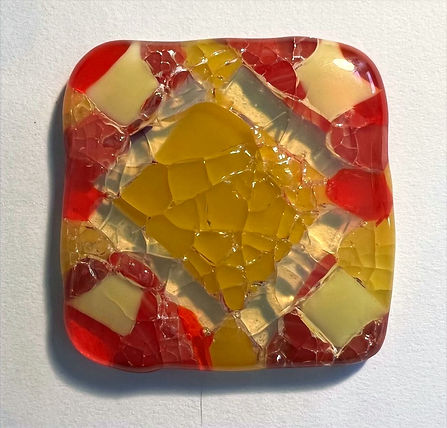 Pattern #5, fused glass, 2021