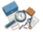 A clean, professional flat-style or semi-realistic icon illustration of a magnifying glass