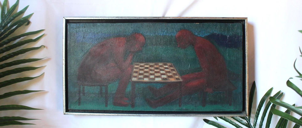 Thumbnail: Original Surrealist Painting by David Rosen, New York Mid Century Art