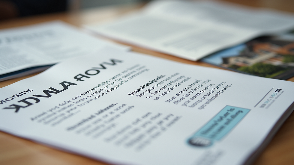 Close-up view of informational brochures about tenant rights and fair housing