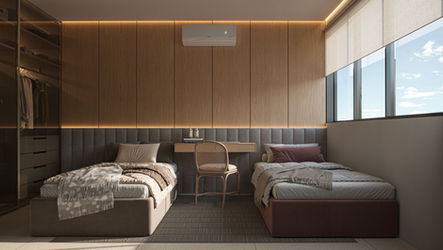 quarto de solteiro apartamento 3 quartos em empreendimento em Sobradinho-DF