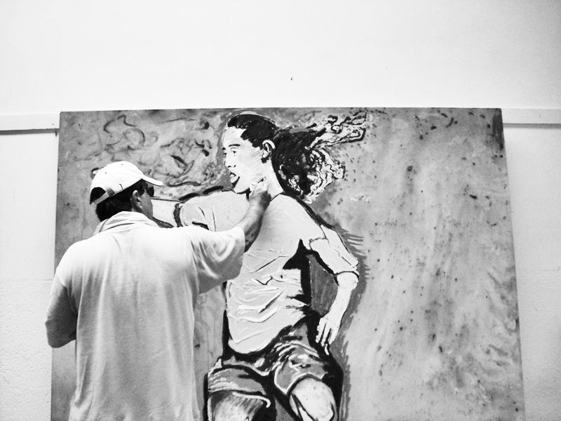 Rubens Gerchman em seu ateliê em São Paulo, 2007; FONTE: Instituto Rubens Gerchman