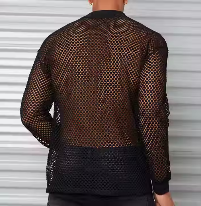 Thumbnail: Oversized Mesh Longsleeve shirt