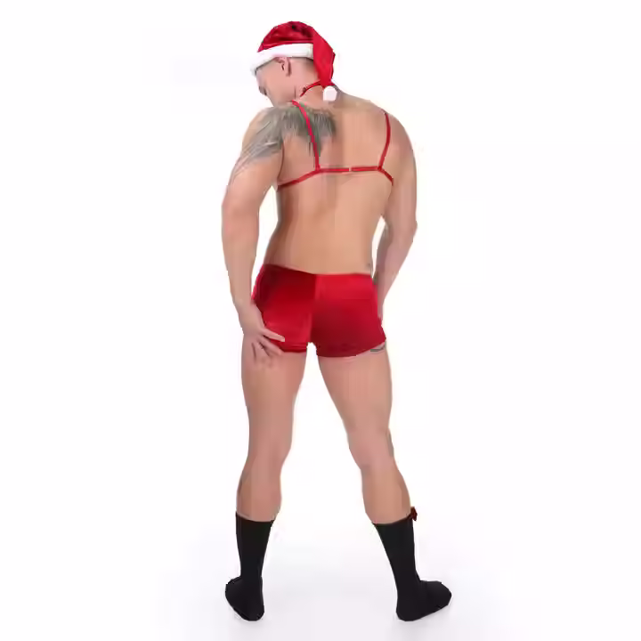 Thumbnail: Men Sexy Christmas Bra Sets