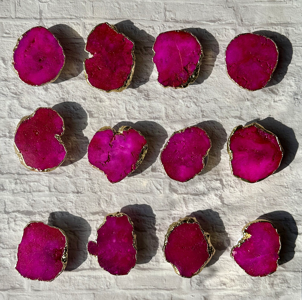 Thumbnail: Raw Pink Druzy Crystal Phone Grip & Stand (Textured with Openings)