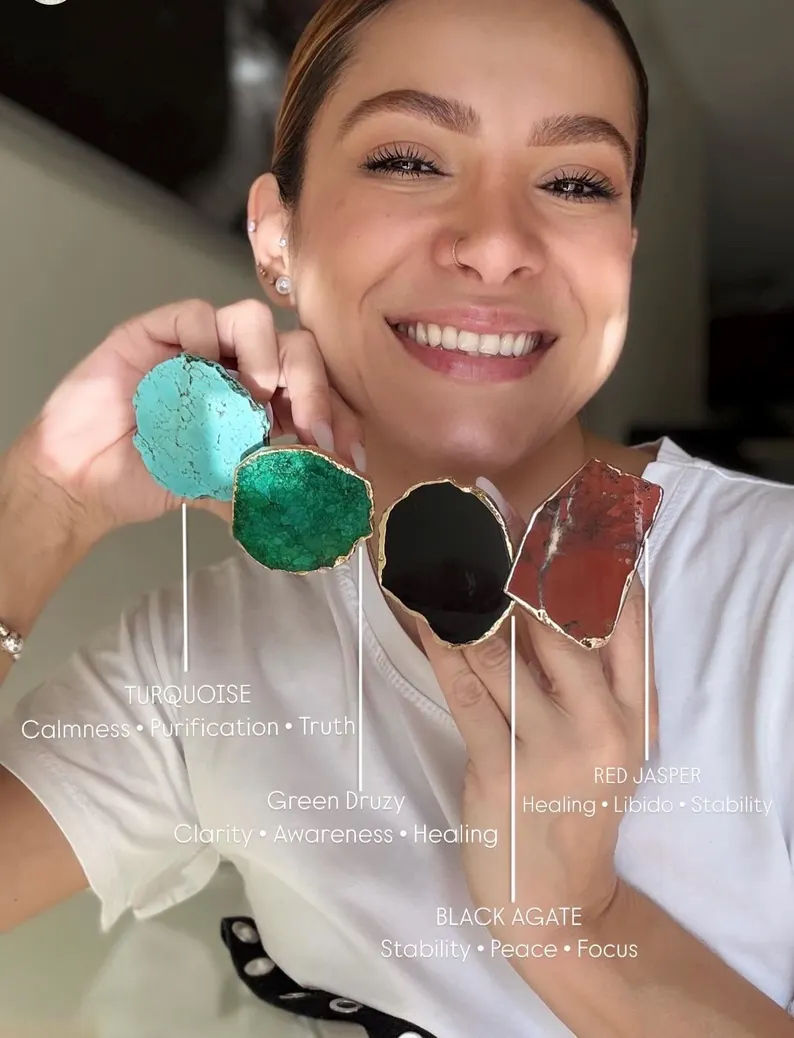 Thumbnail: Green Druzy Crystal Phone Grip & Stand
