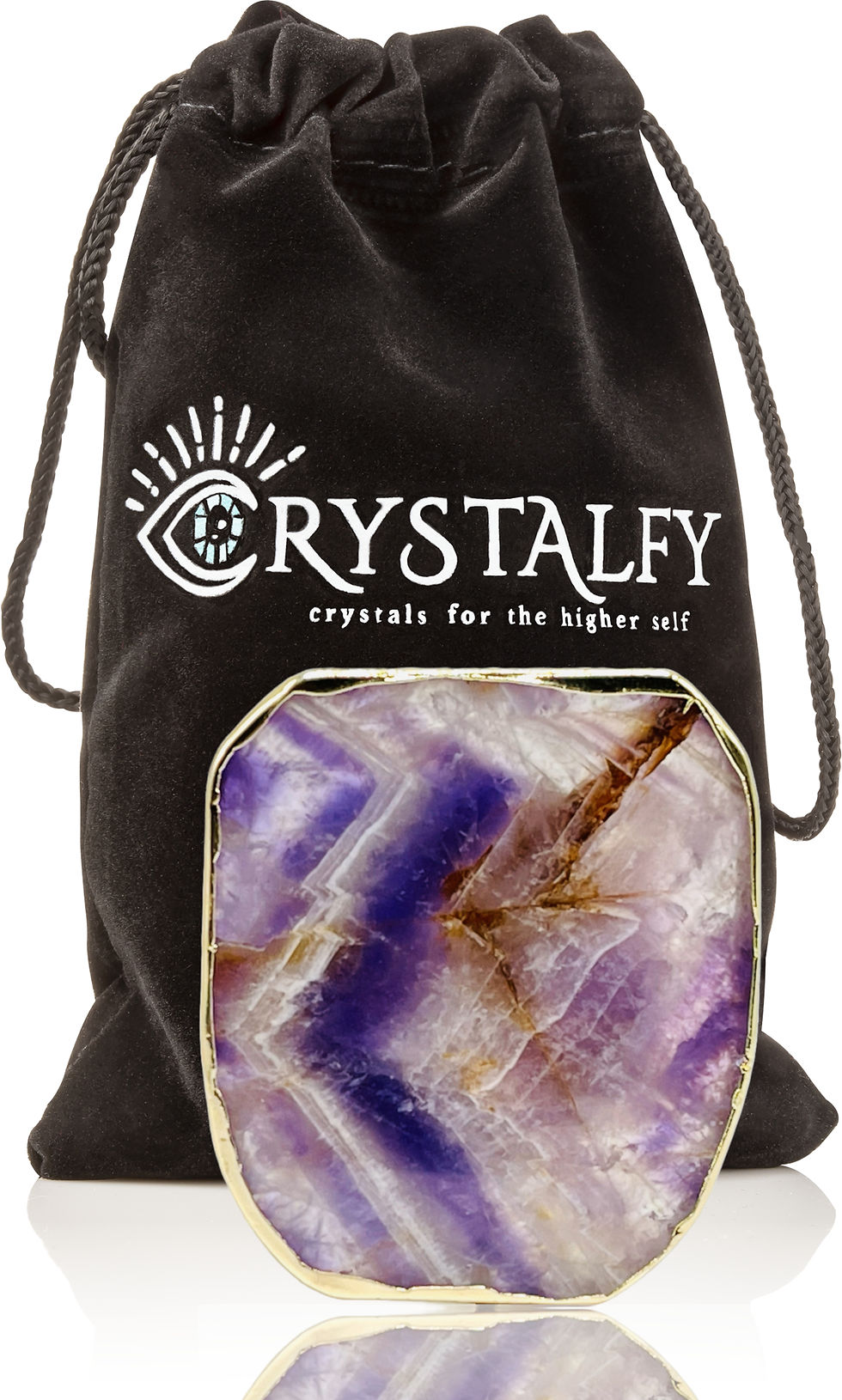 Thumbnail: Chevron Amethyst Gold Ege Crystal Phone Grip