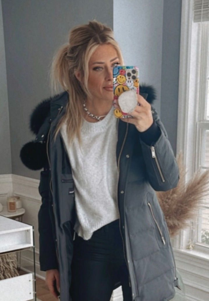 Thumbnail: White Clear Quartz Druzy Crystal Phone Grip & Stand