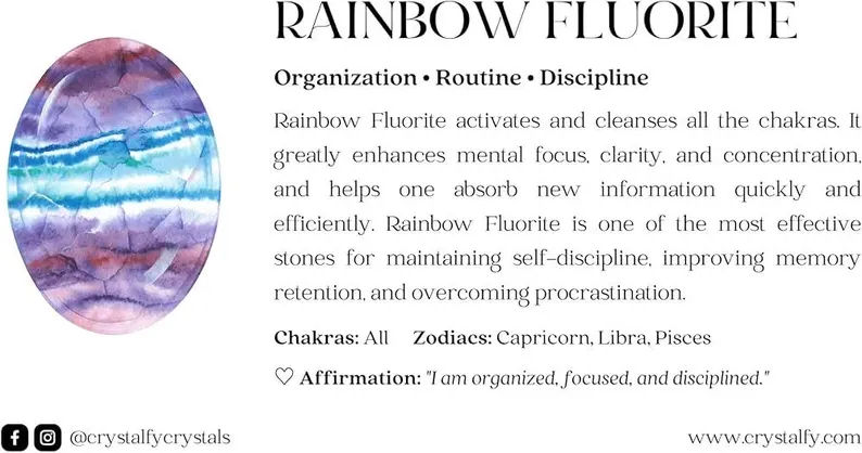 Thumbnail: Rainbow Fluorite Natural Edge Genuine Crystal Phone Grip & Phone Stand