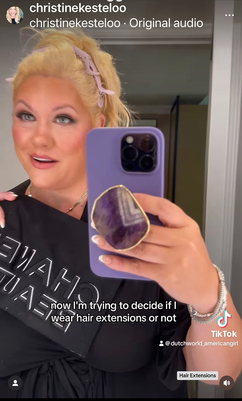 Thumbnail: Chevron Amethyst Gold Ege Crystal Phone Grip