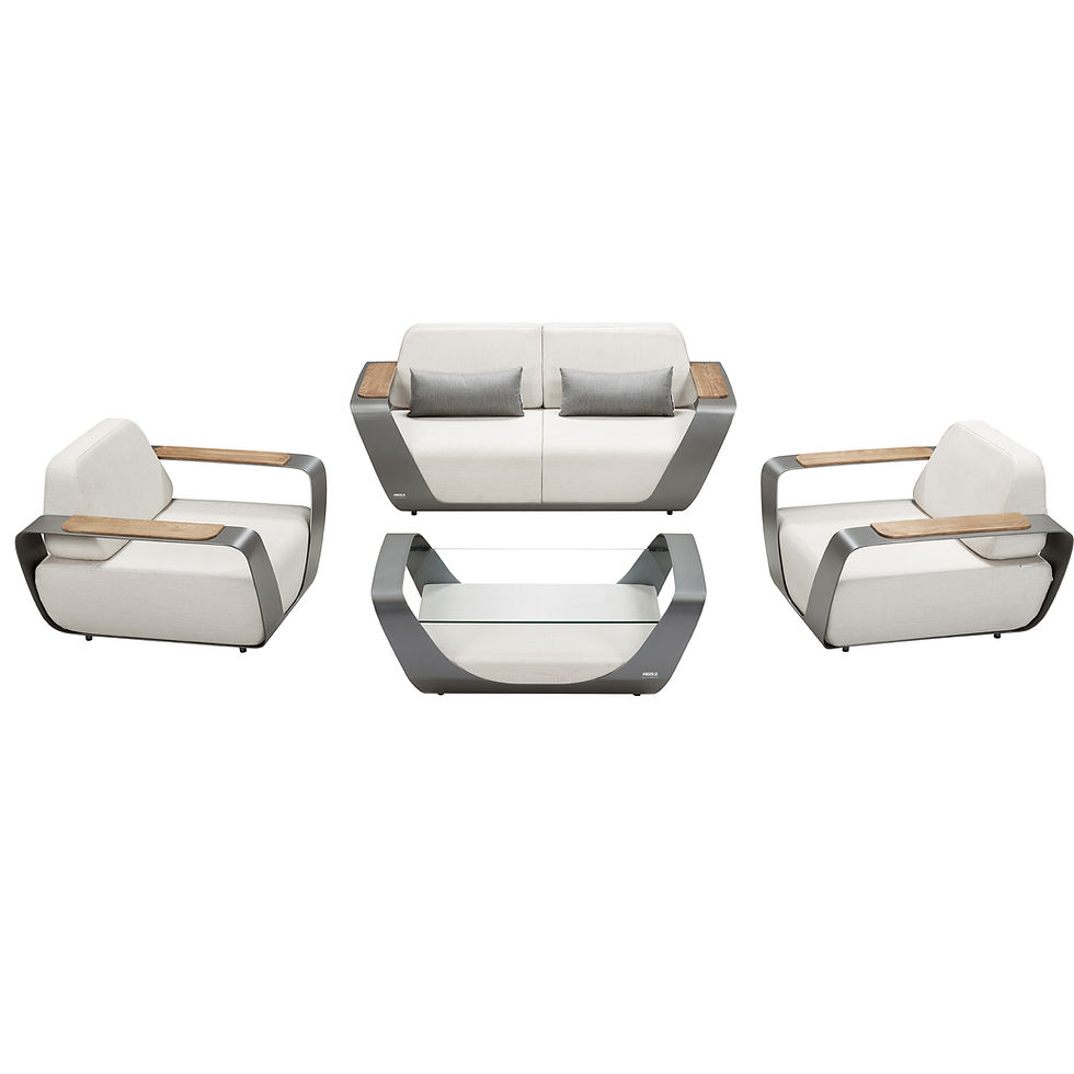 Thumbnail: HIGOLD Onda Aluminum Outdoor Luxury Conversation Set for 4