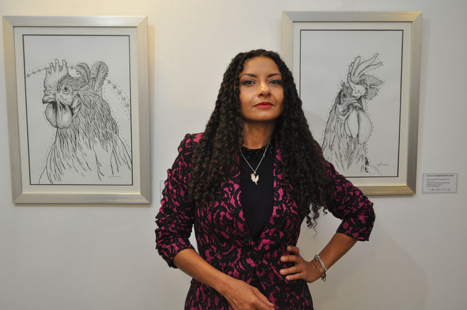 Mari Menez - Gallus Penis - Estudio para Octubre Azul. Tinta sobre papel fabriano.JPG