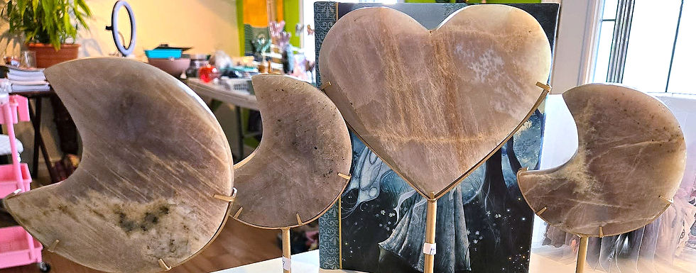 Miniature : Pierre de lune flash bleu & gold