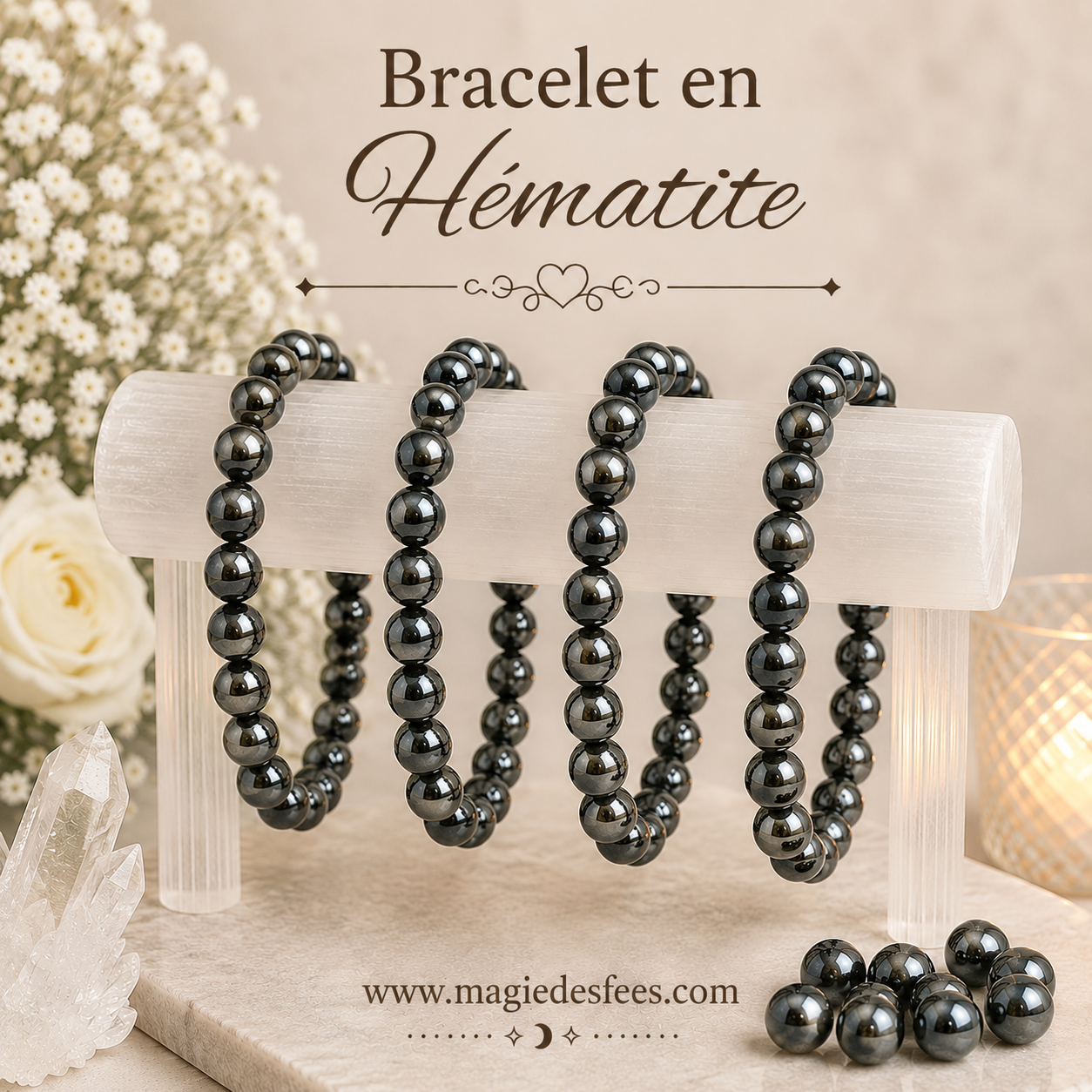 Bracelet en Hématite