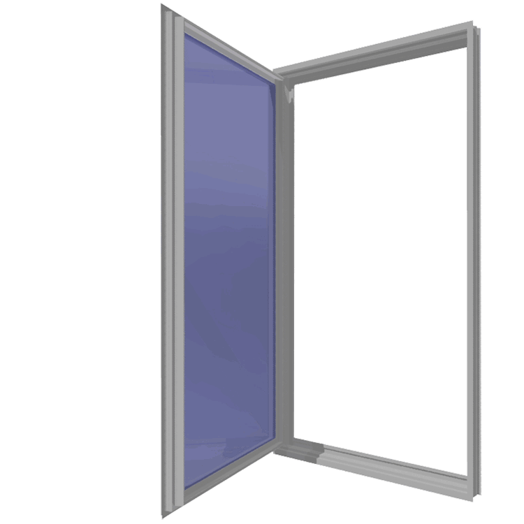 Casement impact window.