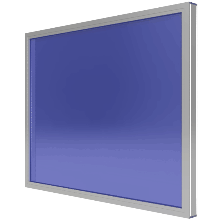 Square fixed impact window.