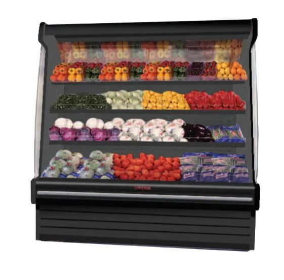 Thumbnail: Howard-McCray SC-OP35E-8S-B-LED 99" Refrigerated Produce Display Case, Black
