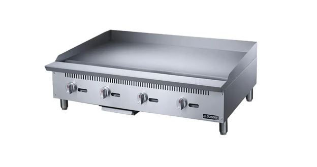Thumbnail: Dukers Appliance Co DCGM48 48" Countertop Manual Gas Griddle, 3/4" Steel Plate, 