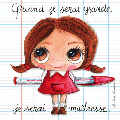 Tableau maitresse 15x15cm