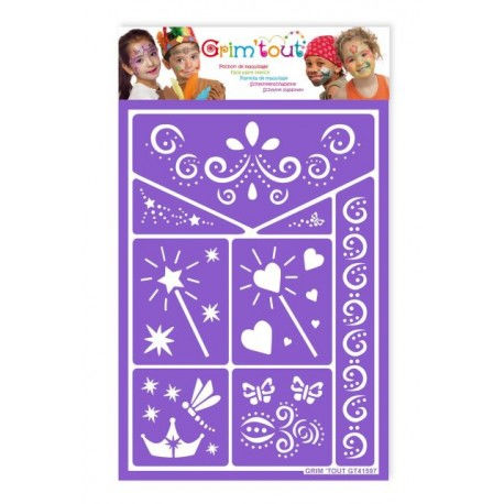 Pochoir face painting stencil fairy story