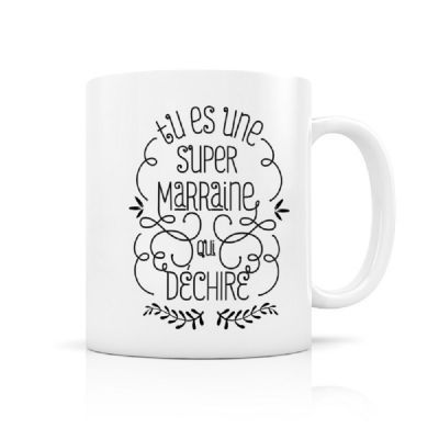 Mug super marraine qui déchire