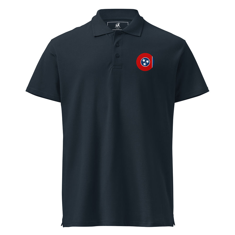 Thumbnail: Premium Pique Polo Shirt - Tennessee Flag