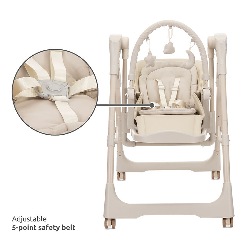 Adjustable 5-point safety belt