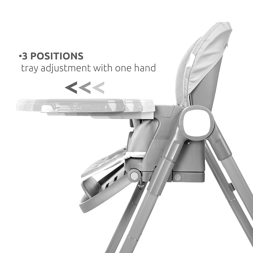 3 positions tray adjustment with one hand