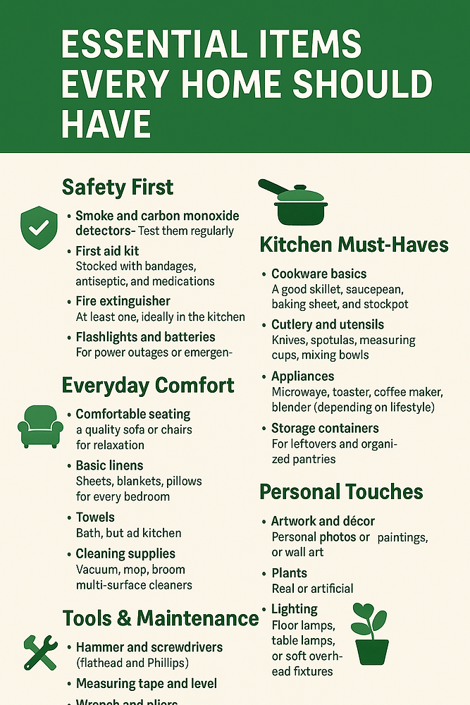 Esssentials Items Essential Items Every Home Should Have